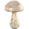 image:imageDeco 79 Glass Mushroom Handmade Decorative Sculpture Glossy Weathered Home Decor Statues Set of 2 Accent Figurines 12 10H ChampagneSilver