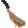 image:imageDeco 79 Mango Wood Decorative Candle Holder Garland Candle Stand with Brown Tassel Candlestick Holder 52 x 2 x 2 Black
