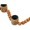 image:imageDeco 79 Mango Wood Decorative Candle Holder Garland Candle Stand with Tassel Candlestick Holder 51 x 2 x 2 Brown