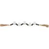 image:imageDeco 79 Marble Decorative Candle Holder Garland Candle Stand with Brown Tassel and Black Beads Candlestick Holder 45 x 2 x 2 White