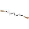 image:imageDeco 79 Marble Decorative Candle Holder Garland Candle Stand with Brown Tassel and Black Beads Candlestick Holder 46 x 2 x 2 White