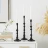 image:imageDeco 79 Metal Decorative Candle Holder Turned Style Candle Stand Set of 3 Candlestick Holder 16 13 11 H BlackBlack