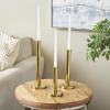 image:imageDeco 79 Metal Decorative Candle Holder Turned Style Candle Stand Set of 3 Candlestick Holder 16 13 11 H BlackGold