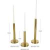 image:imageDeco 79 Metal Decorative Candle Holder Turned Style Candle Stand Set of 3 Candlestick Holder 16 13 11 H BlackGold