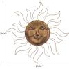 image:imageDeco 79 Metal Sun Indoor Outdoor Wall Decor with Wire Frame 30 x 1 x 30 TealCopper