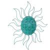 image:imageDeco 79 Metal Sun Indoor Outdoor Wall Decor with Wire Frame 30 x 1 x 30 TealTeal
