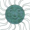 image:imageDeco 79 Metal Sun Indoor Outdoor Wall Decor with Wire Frame 30 x 1 x 30 TealTeal