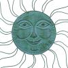 image:imageDeco 79 Metal Sun Indoor Outdoor Wall Decor with Wire Frame 30 x 1 x 30 TealTeal