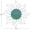 image:imageDeco 79 Metal Sun Indoor Outdoor Wall Decor with Wire Frame 30 x 1 x 30 TealTeal