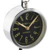image:imageDeco 79 Stainless Steel Metal Suspended Clock with Black and White Stand 5 x 4 x 13 Silver5 x 4 x 13