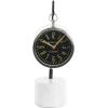 image:imageDeco 79 Stainless Steel Metal Suspended Clock with Black and White Stand 5 x 4 x 13 Silver5 x 4 x 13