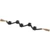 image:imageDeco 79 Wood Decorative Candle Holder Garland Candle Stand with Brown Tassel Candlestick Holder 51 x 2 x 2 Black