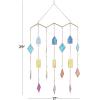 image:imageThe Novogratz Metal Geometric Indoor Outdoor Windchime with Stained Glass 17 x 2 x 29 Multi Colored