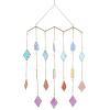 image:imageThe Novogratz Metal Geometric Indoor Outdoor Windchime with Stained Glass 17 x 2 x 29 Multi Colored