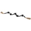 image:imageDeco 79 Mango Wood Decorative Candle Holder Garland Candle Stand with Brown Tassel Candlestick Holder 51 x 2 x 2 BrownBlack