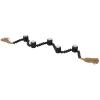 image:imageDeco 79 Mango Wood Decorative Candle Holder Garland Candle Stand with Brown Tassel Candlestick Holder 52 x 2 x 2 Black