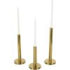 image:imageDeco 79 Metal Decorative Candle Holder Turned Style Candle Stand Set of 3 Candlestick Holder 16 13 11 H BlackGold