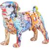 image:imageDeco 79 Polystone Bulldog Decorative Sculpture Graffiti Home Decor Statue Accent Figurine 13 x 6 x 7 Multi ColoredSMALL SIZE