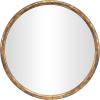 image:imageDeco 79 Resin Room Wall Mirror Entryway Mirror with Weathered Frame Wall Mounted Mirror 28 x 2 x 28 Gold