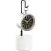 image:imageDeco 79 Stainless Steel Metal Suspended Clock with Black and White Stand 5 x 4 x 13 Silver4 x 4 x 12