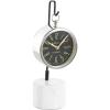 image:imageDeco 79 Stainless Steel Metal Suspended Clock with Black and White Stand 5 x 4 x 13 Silver5 x 4 x 13