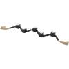 image:imageDeco 79 Wood Decorative Candle Holder Garland Candle Stand with Brown Tassel Candlestick Holder 51 x 2 x 2 Black
