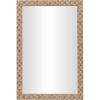 image:imageDeco 79 Wooden Room Wall Mirror Entryway Mirror with Checkered Pattern Frame Wall Mounted Mirror 24 x 1 x 36 Brown