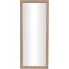 image:imageDeco 79 Wooden Room Wall Mirror Entryway Mirror with Checkered Pattern Frame Wall Mounted Mirror 25 x 1 x 58 Brown