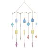 image:imageThe Novogratz Metal Geometric Indoor Outdoor Windchime with Stained Glass 17 x 2 x 29 Multi Colored