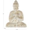 image:imageDeco 79 Paper Mache Buddha Handmade Decorative Sculpture Carved Home Decor Statue with Brown Distressing Accent Figurine 13 x 6 x 16 Cream