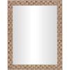 image:imageDeco 79 Wooden Room Wall Mirror Entryway Mirror with Checkered Pattern Frame Wall Mounted Mirror 22 x 1 x 28 Brown