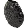 image:imageCosmoLiving by Cosmopolitan Aluminum Metal Geometric Decorative Vase Faceted Centerpiece Vase Flower Vase for Home Decoration 14 x 5 x 13 GoldBlack