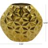 image:imageCosmoLiving by Cosmopolitan Aluminum Metal Geometric Decorative Vase Faceted Centerpiece Vase Flower Vase for Home Decoration 14 x 5 x 13 GoldGold