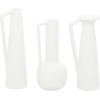 image:imageCosmoLiving by Cosmopolitan Ceramic Decorative Vase Centerpiece Vases with Handles Set of 3 Flower Vases for Home Decoration 17 16 16H WhiteWhite