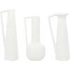 image:imageCosmoLiving by Cosmopolitan Ceramic Decorative Vase Centerpiece Vases with Handles Set of 3 Flower Vases for Home Decoration 17 16 16H WhiteWhite