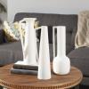 image:imageCosmoLiving by Cosmopolitan Ceramic Decorative Vase Centerpiece Vases with Handles Set of 3 Flower Vases for Home Decoration 17 16 16H WhiteWhite