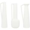 image:imageCosmoLiving by Cosmopolitan Ceramic Decorative Vase Centerpiece Vases with Handles Set of 3 Flower Vases for Home Decoration 17 16 16H WhiteWhite