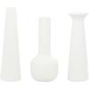 image:imageCosmoLiving by Cosmopolitan Ceramic Decorative Vase Centerpiece Vases with Handles Set of 3 Flower Vases for Home Decoration 17 16 16H WhiteWhite