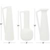 image:imageCosmoLiving by Cosmopolitan Ceramic Decorative Vase Centerpiece Vases with Handles Set of 3 Flower Vases for Home Decoration 17 16 16H WhiteWhite