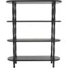 image:imageDeco 79 Acrylic Plastic Cube Shaped Shelving Unit with Silver Frame Supports 22 x 16 x 70 ClearBlack