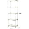 image:imageDeco 79 Acrylic Plastic Cube Shaped Shelving Unit with Silver Frame Supports 22 x 16 x 70 ClearClear