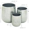 image:imageDeco 79 Benzara 22135 BreathTaking Aluminium Set of 3 Planters 21 16 13H SilverSet of 3 Planters 21  16  13H