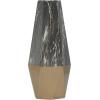 image:imageDeco 79 Ceramic Decorative Vase Faux Marble Centerpiece Vase with Gold Base Flower Vase for Home Decoration 8 x 7 x 18 Dark Gray