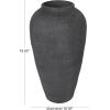 image:imageDeco 79 Ceramic Decorative Vase Textured Centerpiece Vase Flower Vase for Home Decoration 10 x 10 x 20 Black10 x 10 x 20