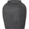 image:imageDeco 79 Ceramic Decorative Vase Textured Centerpiece Vase Flower Vase for Home Decoration 10 x 10 x 20 Black10 x 10 x 20