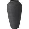 image:imageDeco 79 Ceramic Decorative Vase Textured Centerpiece Vase Flower Vase for Home Decoration 10 x 10 x 20 Black10 x 10 x 20