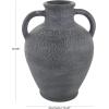 image:imageDeco 79 Ceramic Decorative Vase Textured Centerpiece Vase Flower Vase for Home Decoration 10 x 10 x 20 Black11 x 11 x 16