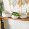 image:imageDeco 79 Ceramic Indoor Outdoor Planter Small Planter Pot Set of 3 Planters 10 12 17W White