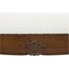 image:imageDeco 79 Fabric Home Bench Arm Entryway Bench with Brown Traditional Wood Turned Legs Bedroom Bench 55 x 16 x 27 Cream