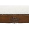 image:imageDeco 79 Fabric Home Bench Arm Entryway Bench with Brown Traditional Wood Turned Legs Bedroom Bench 55 x 16 x 27 Cream